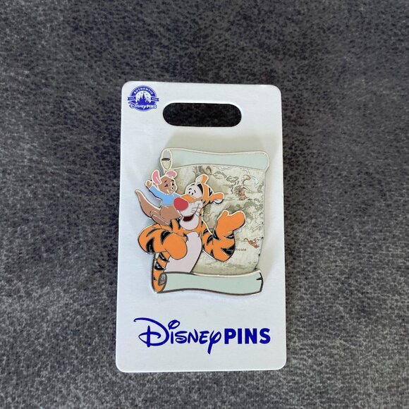 (2) Pooh 100 Acre Wood Map Enamel Pins - Picture 2 of 3